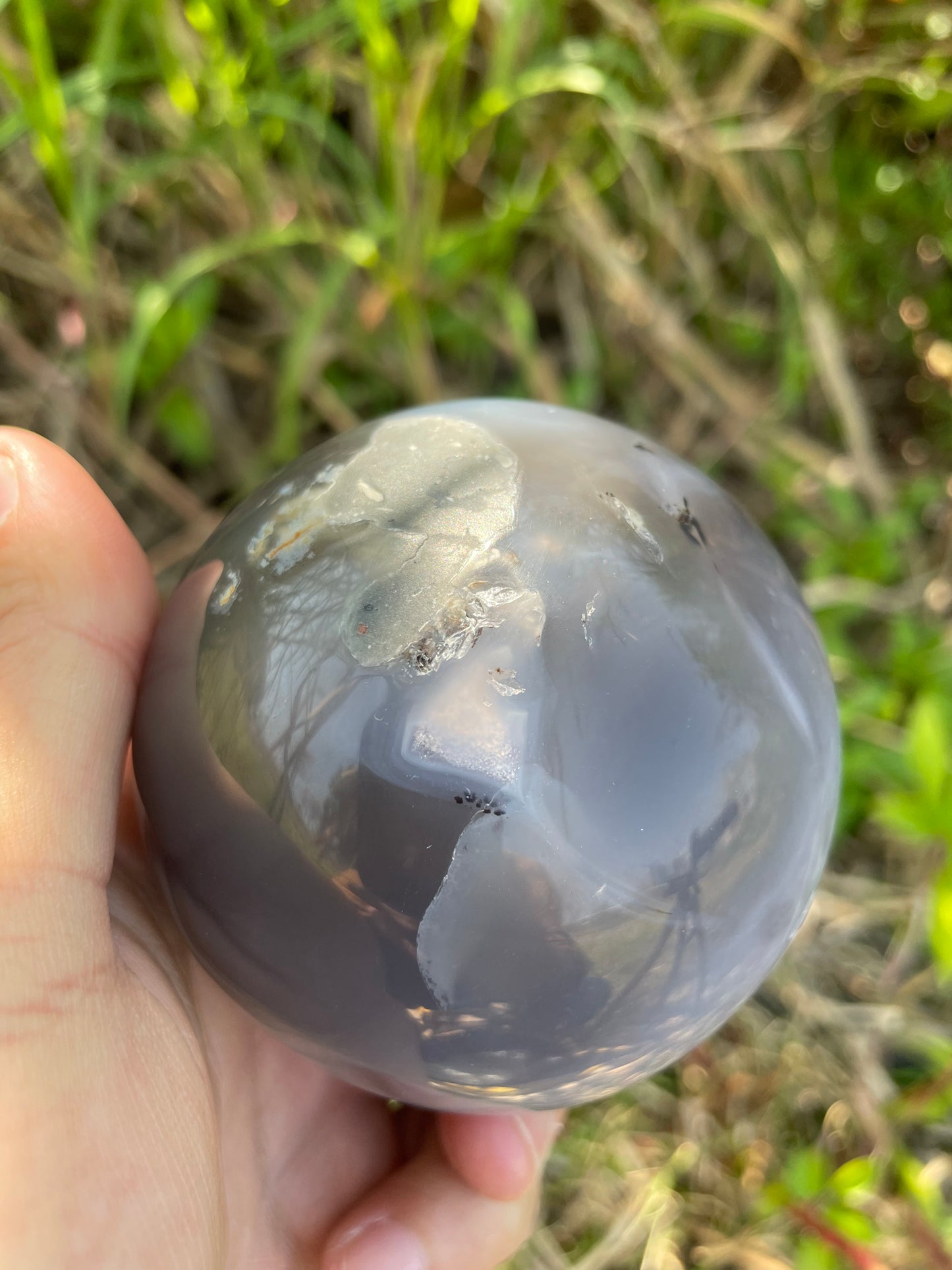 1.2LB Natural Geode Sphere,Agate Geode Ball,Natural Druse Ball,Crystal Ball Hole,Mineral Specimens,Crystal Heal,Crystal Gift,Home Decoration