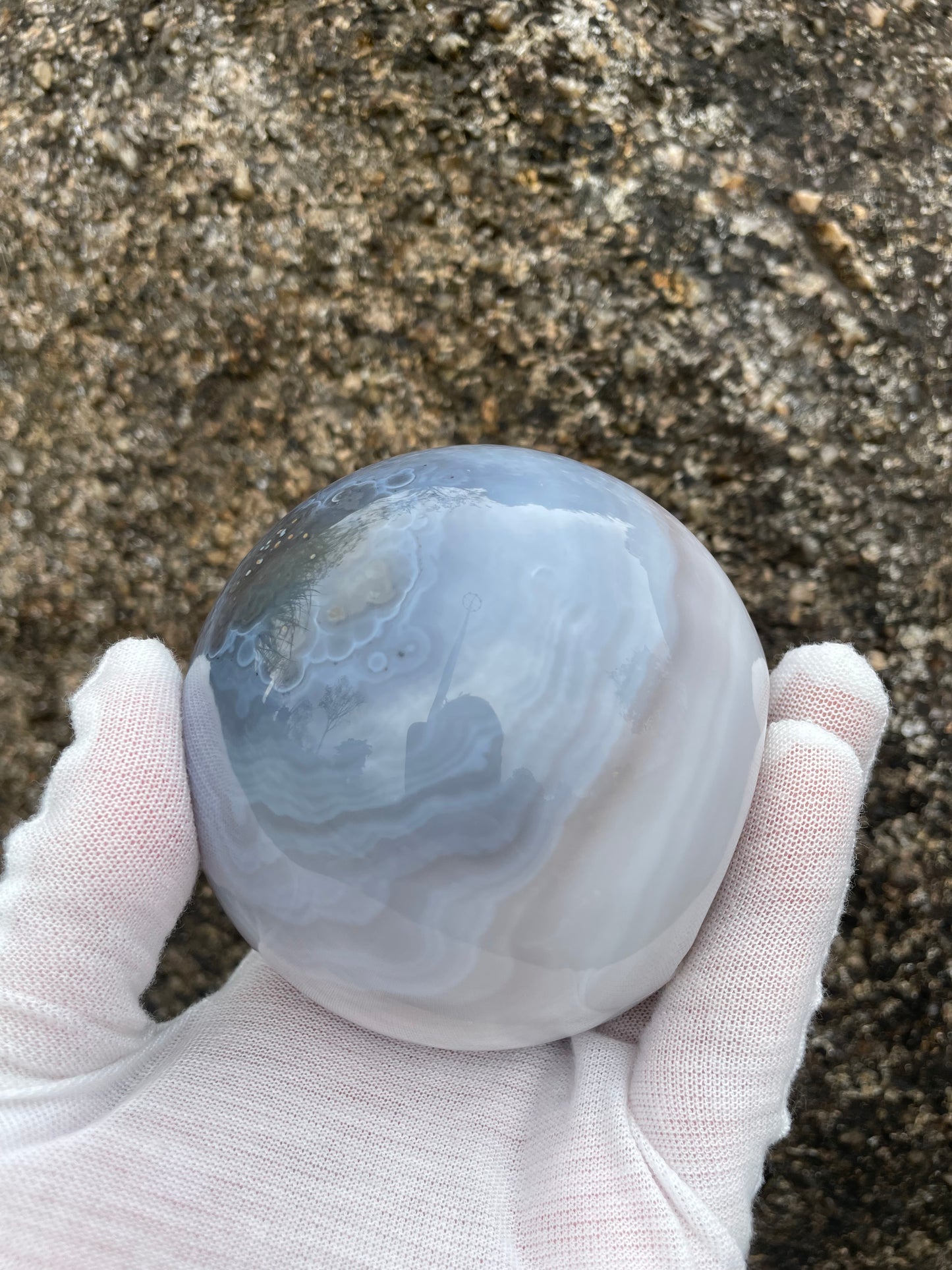 1.56LB Natural Geode Sphere,Agate Geode Ball,Natural Druse Ball,Crystal Ball Hole,Mineral Specimens,Crystal Heal,Crystal Gift,Home Decoration
