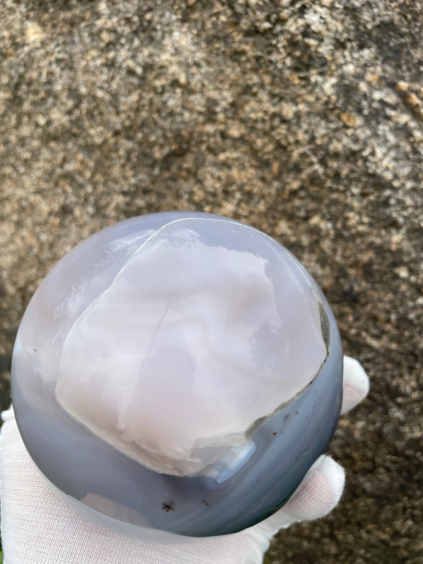 3.35LB Natural Geode Sphere,Agate Geode Ball,Natural Druse Ball,Crystal Ball Hole,Mineral Specimens,Crystal Heal,Crystal Gift,Home Decoration