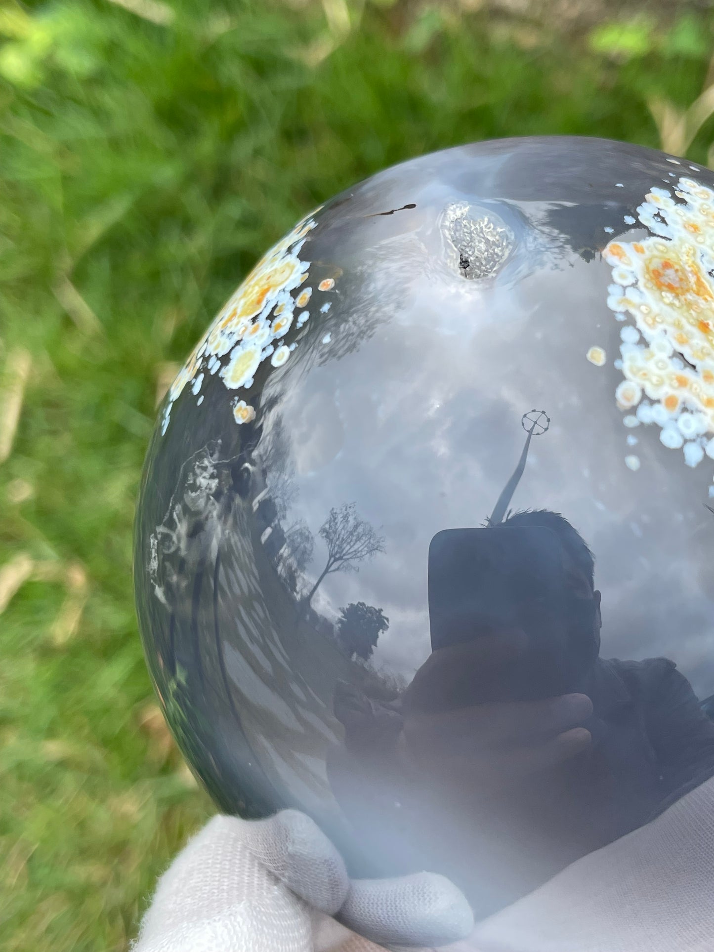 1.72LB Natural Geode Sphere,Agate Geode Ball,Natural Druse Ball,Crystal Ball Hole,Mineral Specimens,Crystal Heal,Crystal Gift,Home Decoration